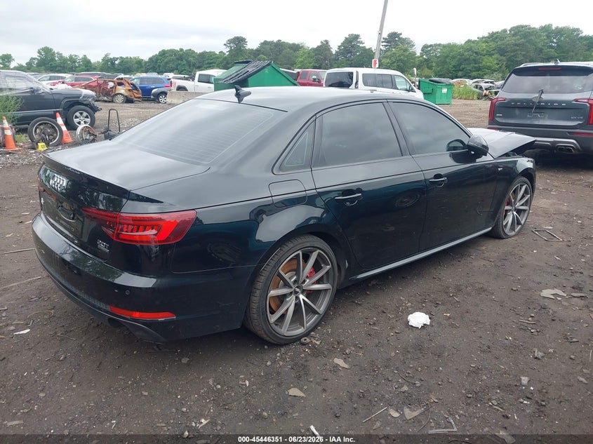 Vin: wauenaf49jn009501, lot: 45944460, audi a4 2.0t premium/2.0t tech premium 20184