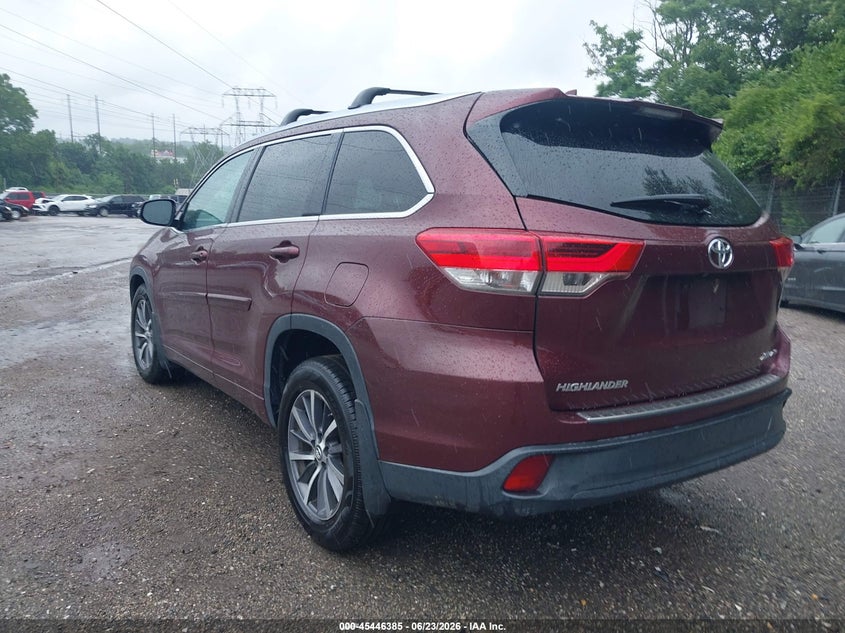 Vin: 5tdjzrfh5hs375581, lot: 45944494, toyota highlander xle 20173