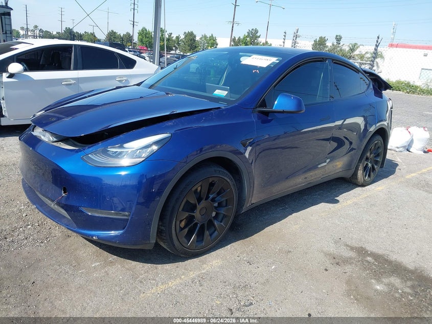 2021 Tesla Model Y, Rear, IAAI, VIN 5YJYGDEE9MF287646 — photo 2