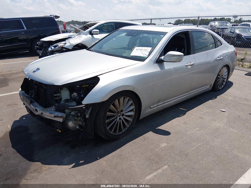 Vin: kmhgh4jh7eu076491, lot: 45945391, hyundai equus signature 20142