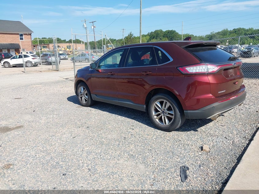Vin: 2fmtk3j85fbb23177, lot: 45945917, ford edge sel 20153
