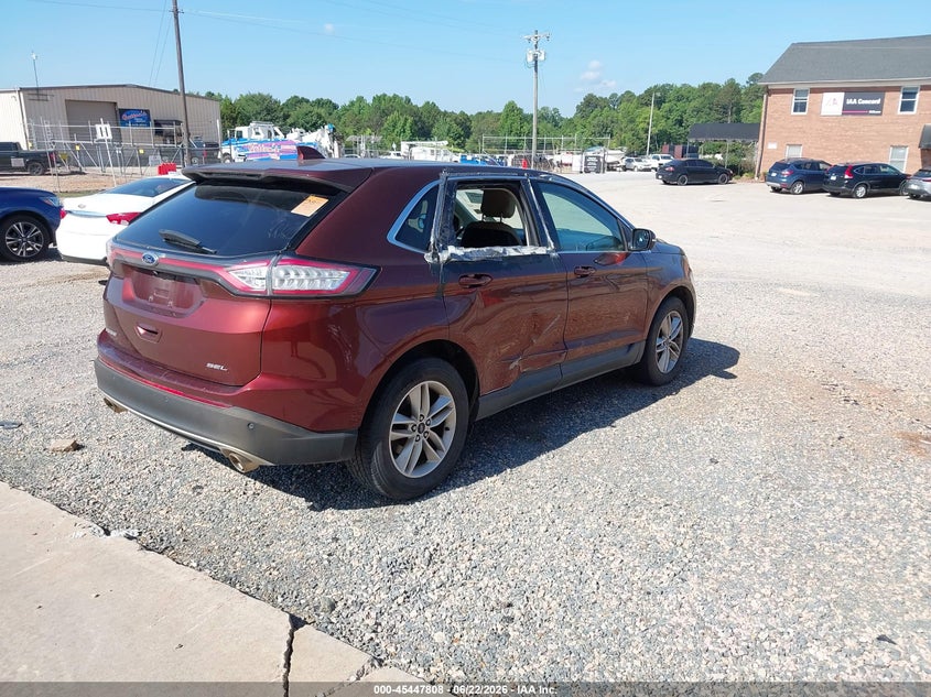 Vin: 2fmtk3j85fbb23177, lot: 45945917, ford edge sel 20154