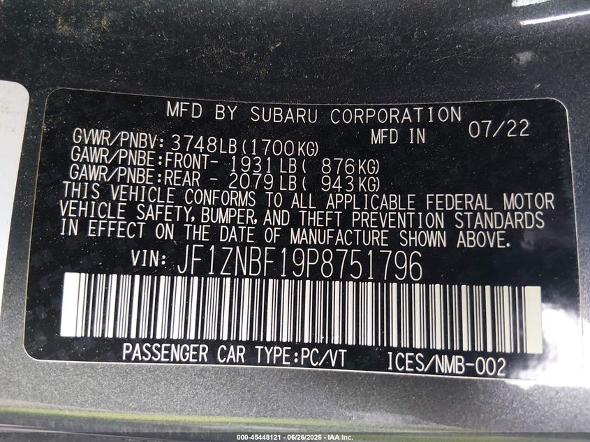 2023 Toyota Gr86 Premium VIN: JF1ZNBF19P8751796 Lot: 45448121