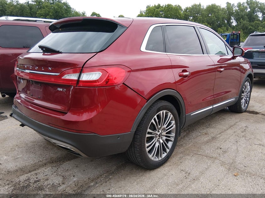 Vin: 2lmtj8lr1gbl58462, lot: 45946288, lincoln mkx reserve 20164