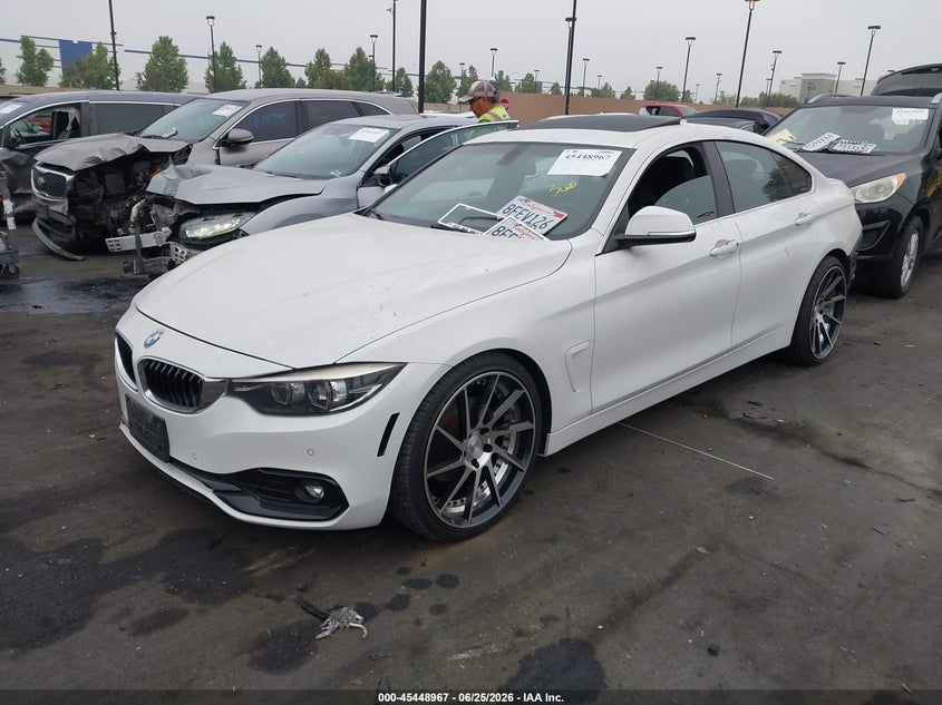 2019 BMW 4er, Right Rear, IAAI, VIN WBA4J1C55KBM14942 — photo 2
