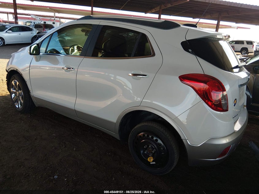 Vin: kl4cjcsb3gb725577, lot: 45947260, buick encore leather 20163