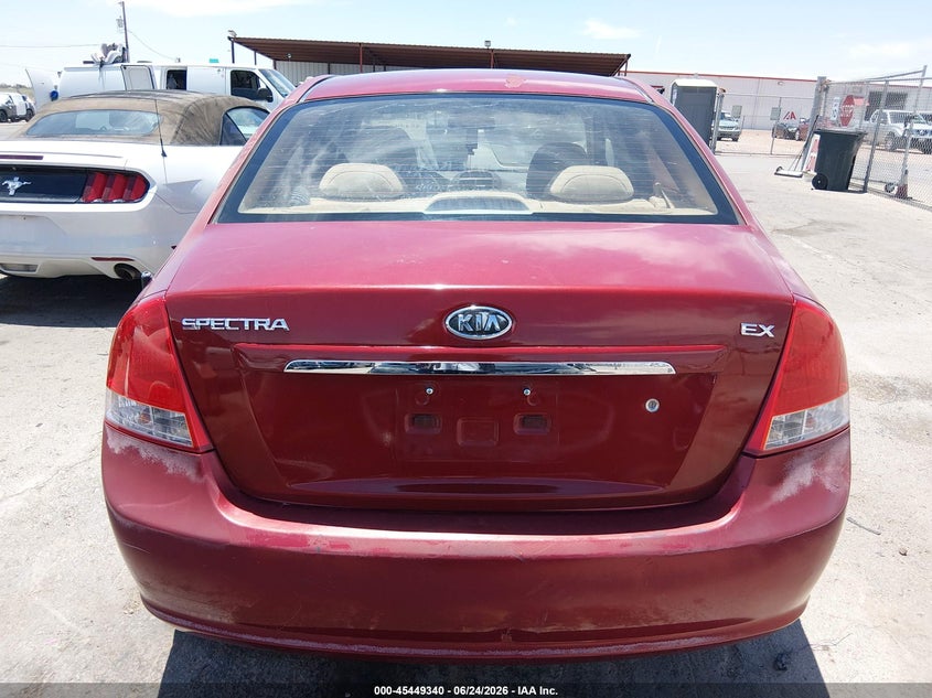 2009 Kia Spectra Ex VIN: KNAFE222395638424 Lot: 45449340