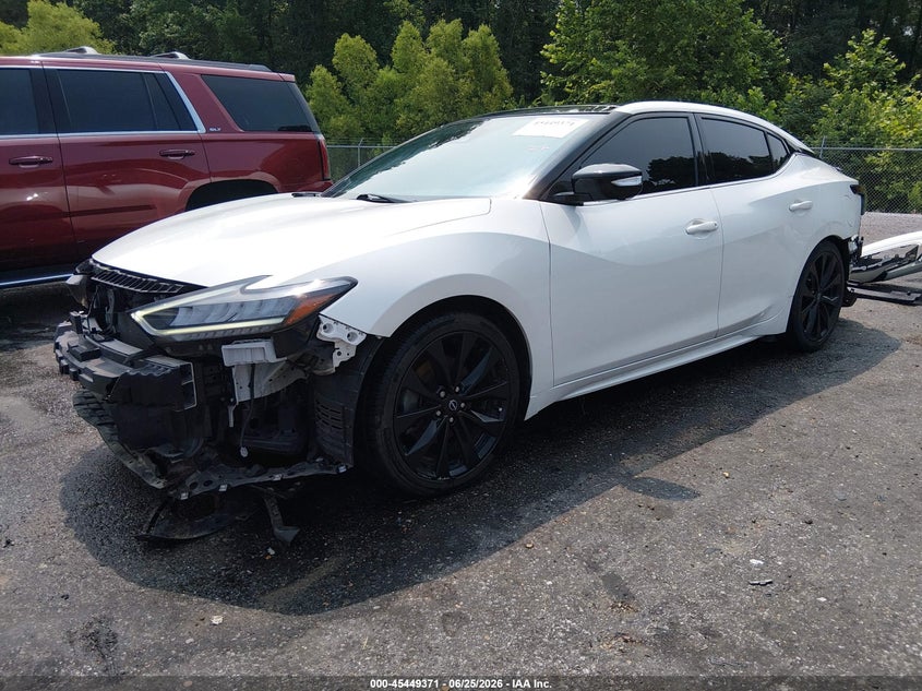 Vin: 1n4aa6ev1pc504452, lot: 45947480, nissan maxima sr xtronic cvt 20232