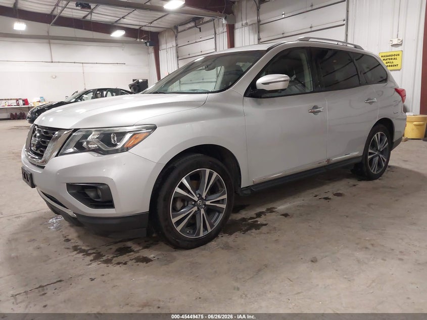 Vin: 5n1dr2mm4jc626632, lot: 45947584, nissan pathfinder platinum 20182
