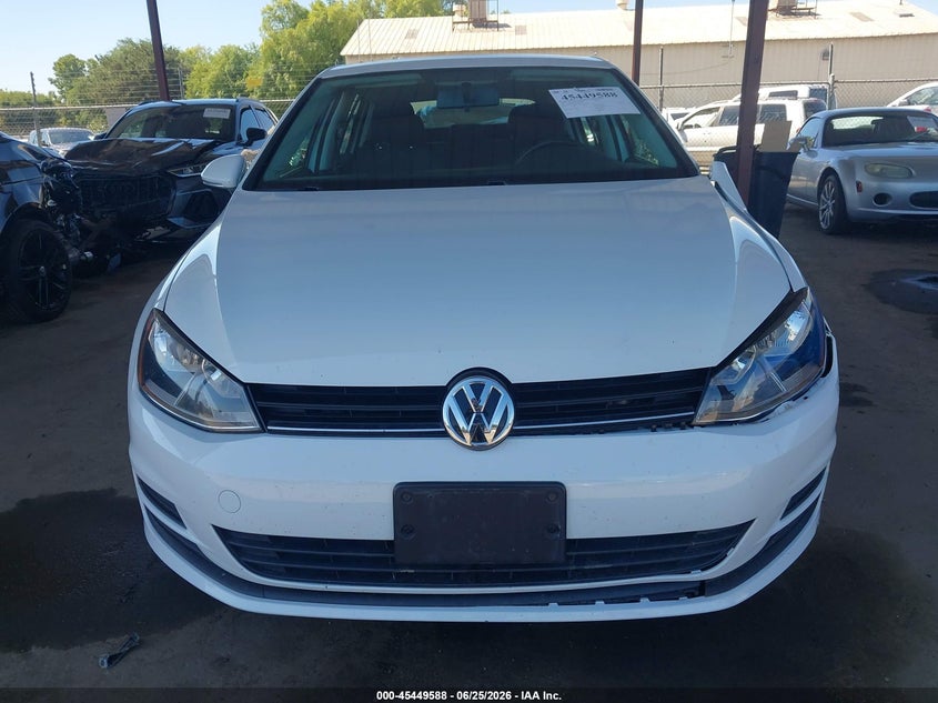 2016 Volkswagen Golf Tsi S 4-Door VIN: 3VW217AUXGM013875 Lot: 45449588