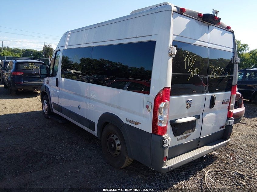 Vin: 3c6trvcdxee131022, lot: 45947827, ram promaster 2500 high roof 20143