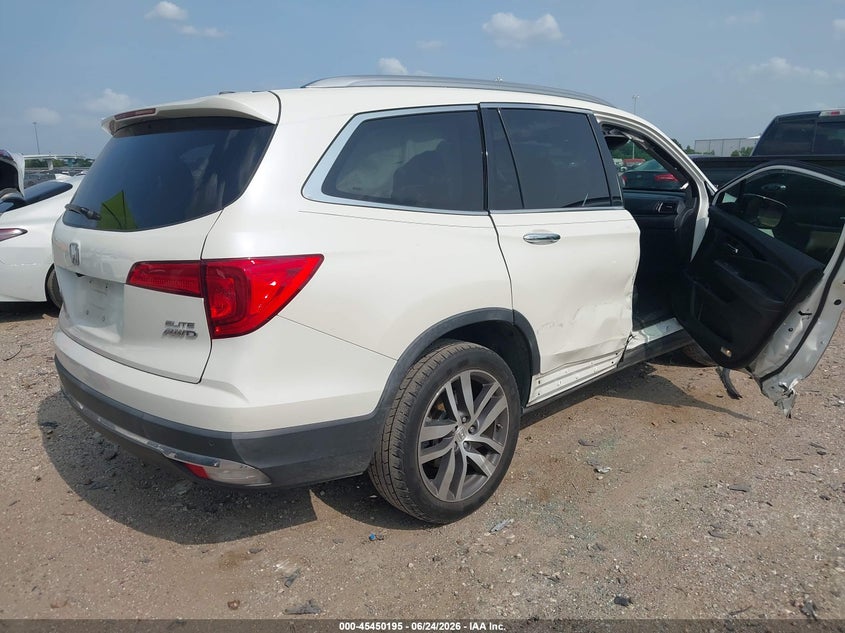 Vin: 5fnyf6h01jb035769, lot: 45948308, honda pilot elite 20184