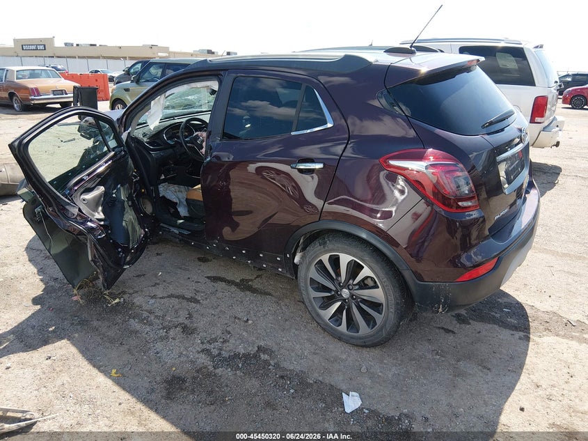 Vin: kl4cjcsb9jb542305, lot: 45948433, buick encore essence 20183