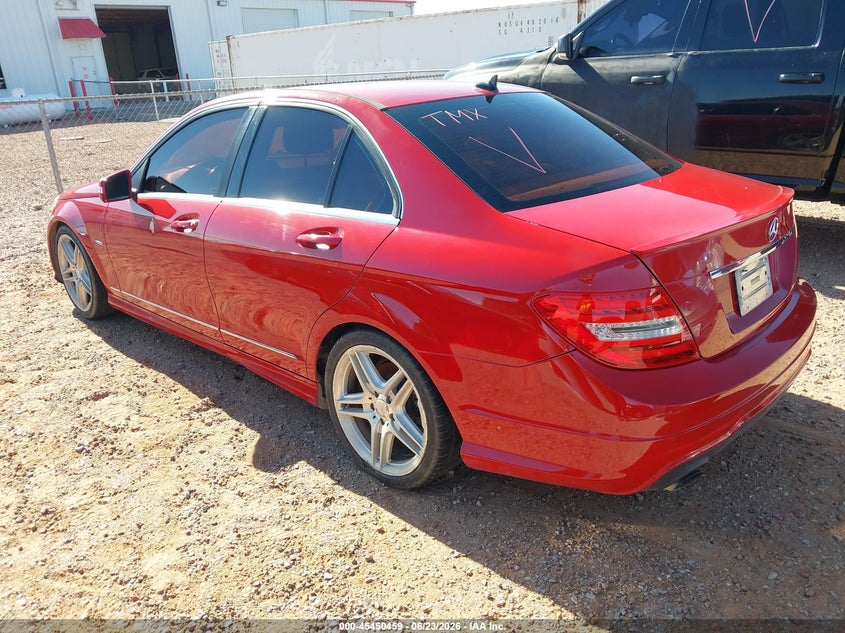 Vin: wddgf4hb1ca616627, lot: 45948572, mercedes-benz c 250 luxury/sport 20123
