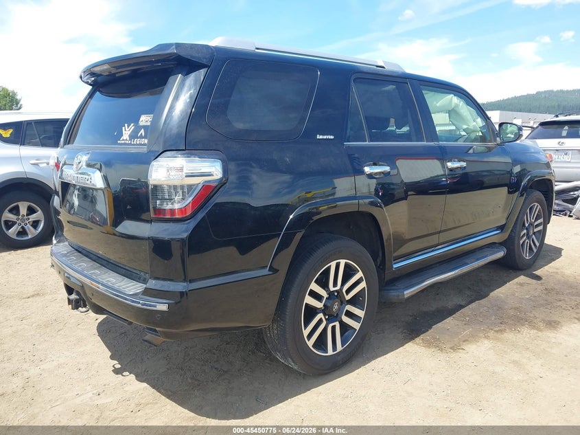 Vin: jtebu5jr7h5424115, lot: 45948888, toyota 4runner limited 20174
