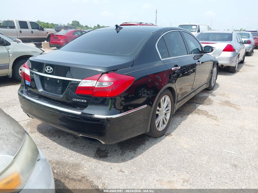 Vin: kmhgc4dd2du229414, lot: 45949204, hyundai genesis 3.8 20134