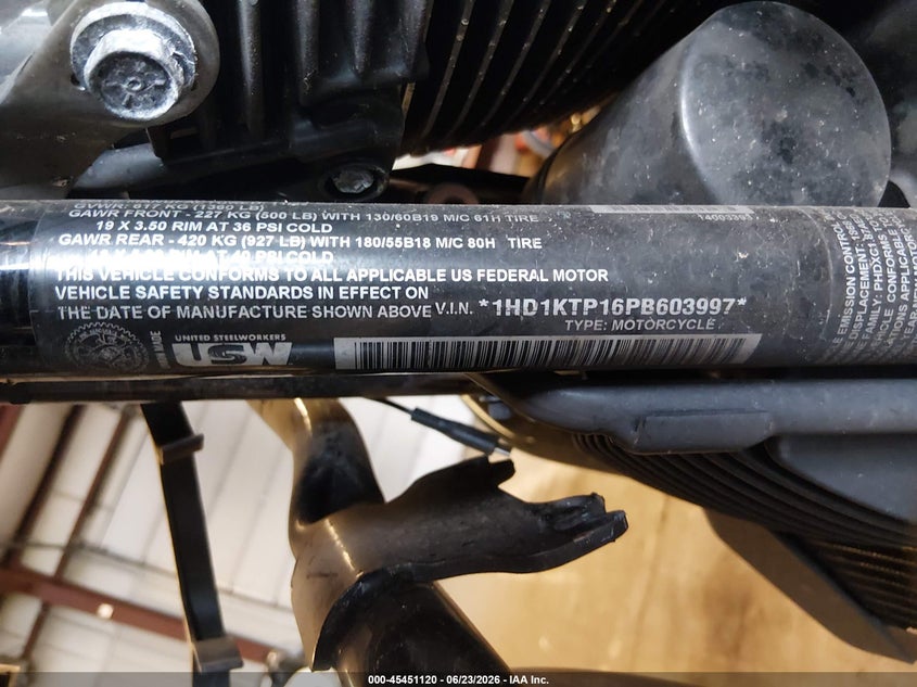 2023 Harley-Davidson Fltrxs VIN: 1HD1KTP16PB603997 Lot: 45451120