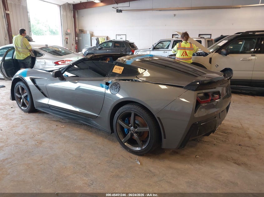Vin: 1g1yd2d7xf5105563, lot: 45949359, chevrolet corvette stingray 20153