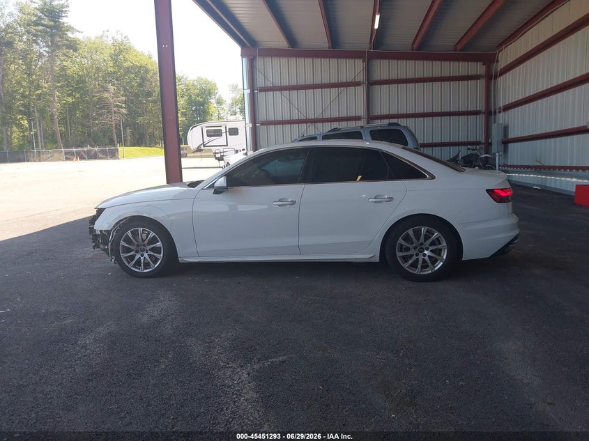 2021 AUDI A4 SEDAN 2.0L I-4 DI, DOHC, VVT, TURBO, 201HP
