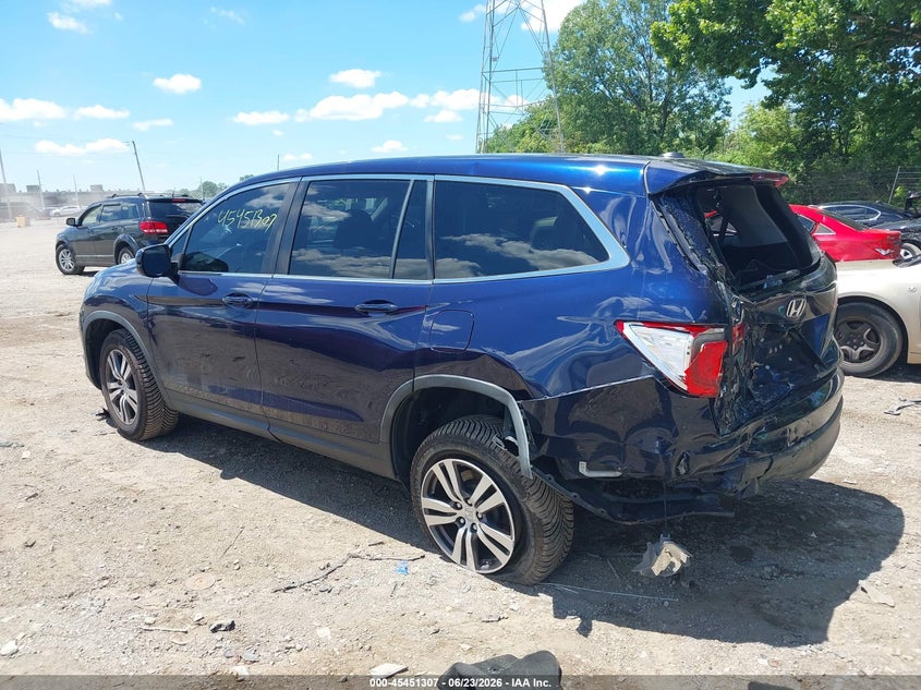 Vin: 5fnyf6h54gb083058, lot: 45949420, honda pilot ex-l 20163