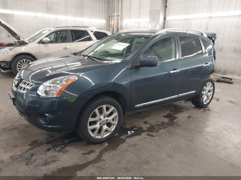 2013 Nissan Rogue, Rear, IAAI, VIN JN8AS5MV3DW122893 — photo 2