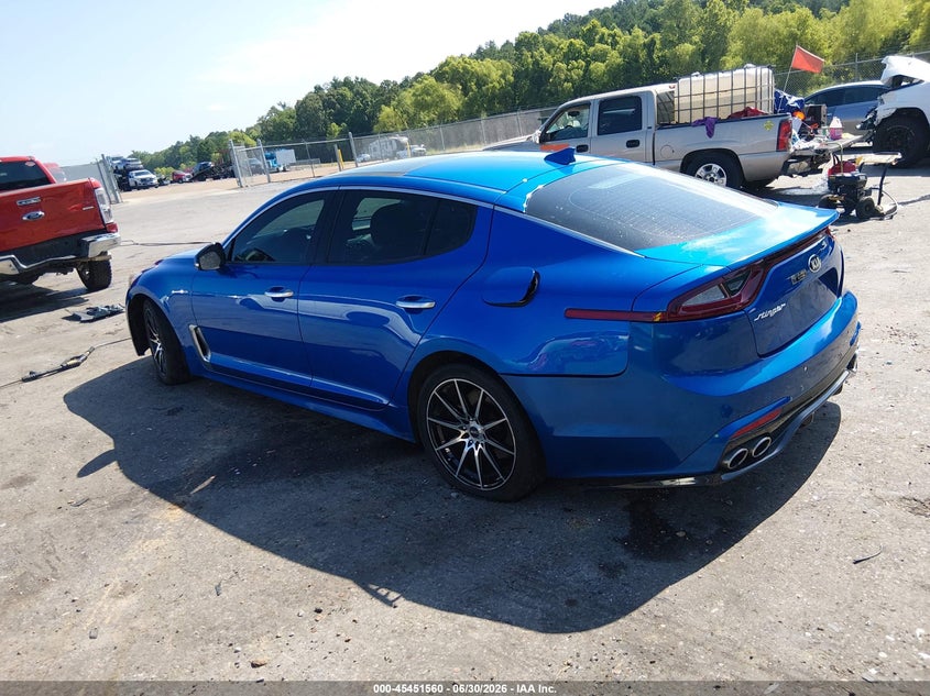 Vin: knae25laxj6037800, lot: 45949673, kia stinger premium 20183