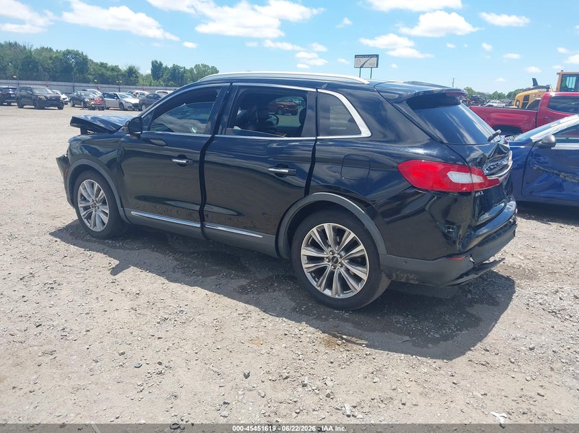 Vin: 2lmtj8lp1gbl62297, lot: 45949732, lincoln mkx reserve 20163