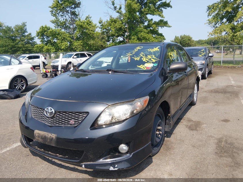 2009 Toyota Corolla, Front & Rear, IAAI, VIN 2T1BU40E69C046046 — photo 2
