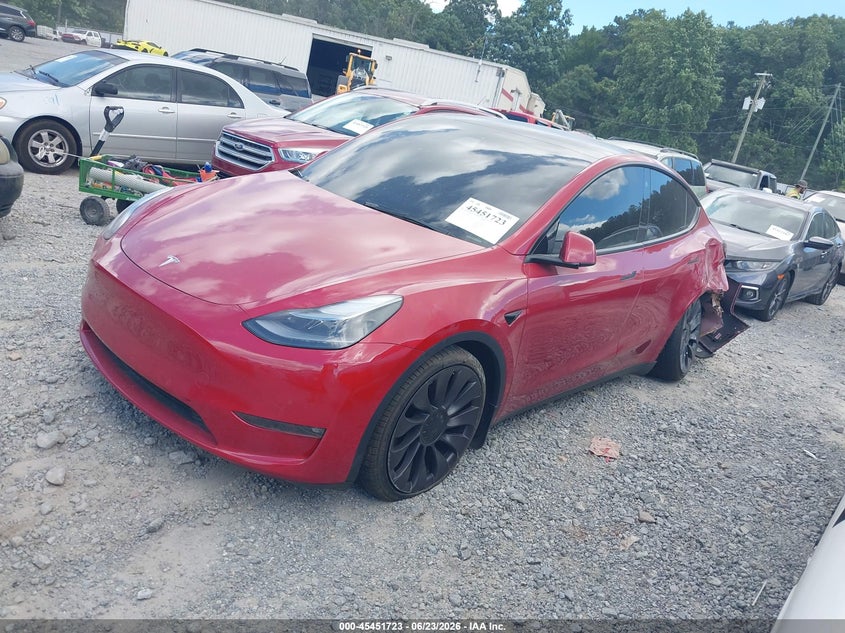 Vin: 5yjygdef8mf264724, lot: 45949836, tesla model y performance dual motor all-wheel drive 20212