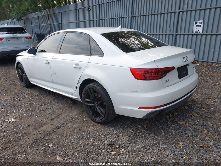 Vin: waudnaf40hn054591, lot: 45949962, audi a4 season of audi premium 20173