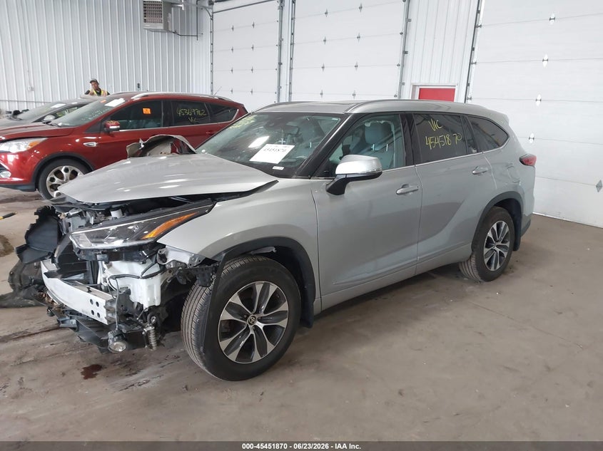Vin: 5tdgzrbh6ms548745, lot: 45949983, toyota highlander xle 20212