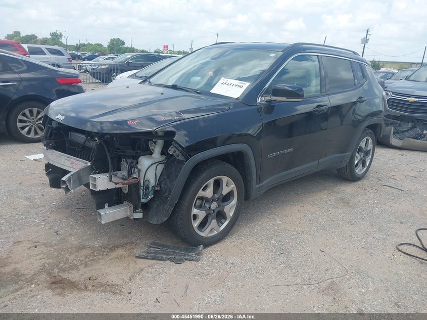 Vin: 3c4njccb7lt211513, lot: 45950103, jeep compass limited fwd 20202