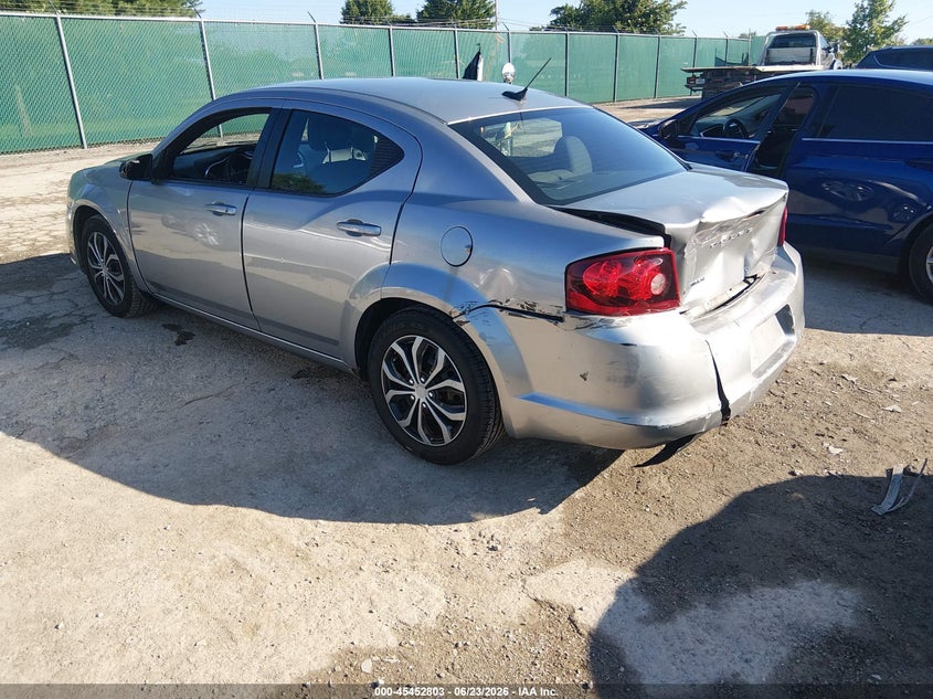 Vin: 1c3cdzab7dn530470, lot: 45950916, dodge avenger se 20133