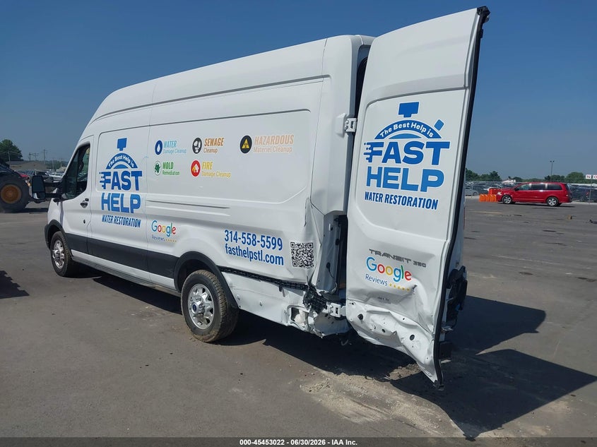 Vin: 1ftbw3u82rkb88532, lot: 45951135, ford transit-350 cargo van 20243