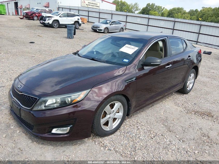 Vin: 5xxgm4a76fg492725, lot: 45951370, kia optima lx 20152