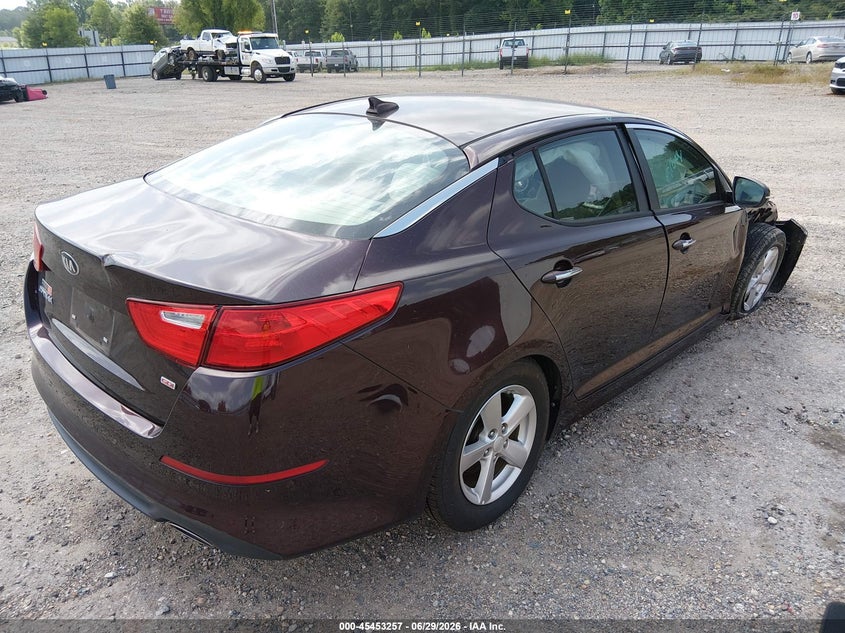 Vin: 5xxgm4a76fg492725, lot: 45951370, kia optima lx 20154