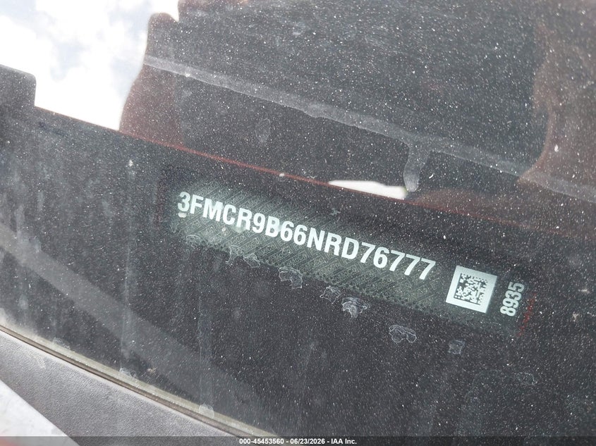2022 Ford Bronco Sport Big Bend VIN: 3FMCR9B66NRD76777 Lot: 45453560