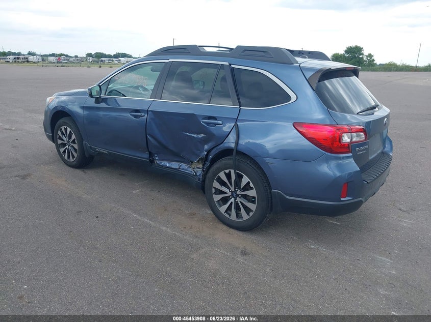 Vin: 4s4bsblc3f3325362, lot: 45952021, subaru outback 2.5i limited 20153
