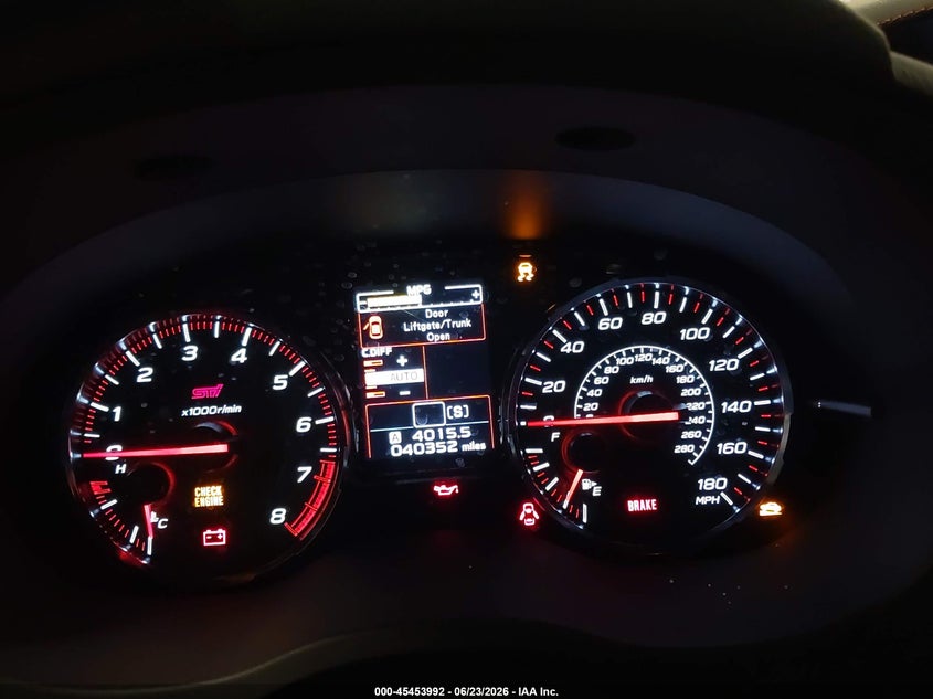 2020 Subaru Wrx Sti VIN: JF1VA2E6XL9819289 Lot: 45453992