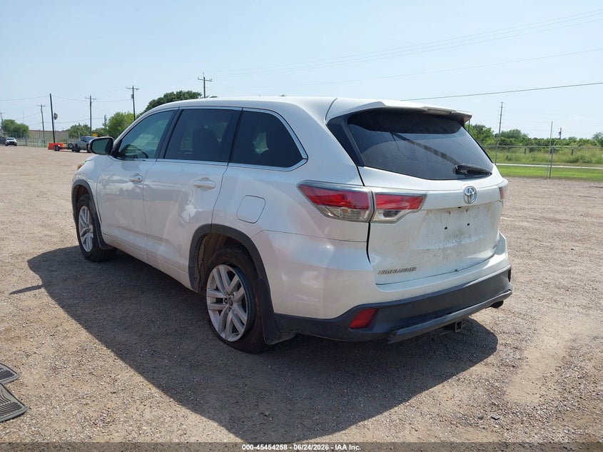 Vin: 5tdbkrfh9gs256486, lot: 45952371, toyota highlander le v6 20163