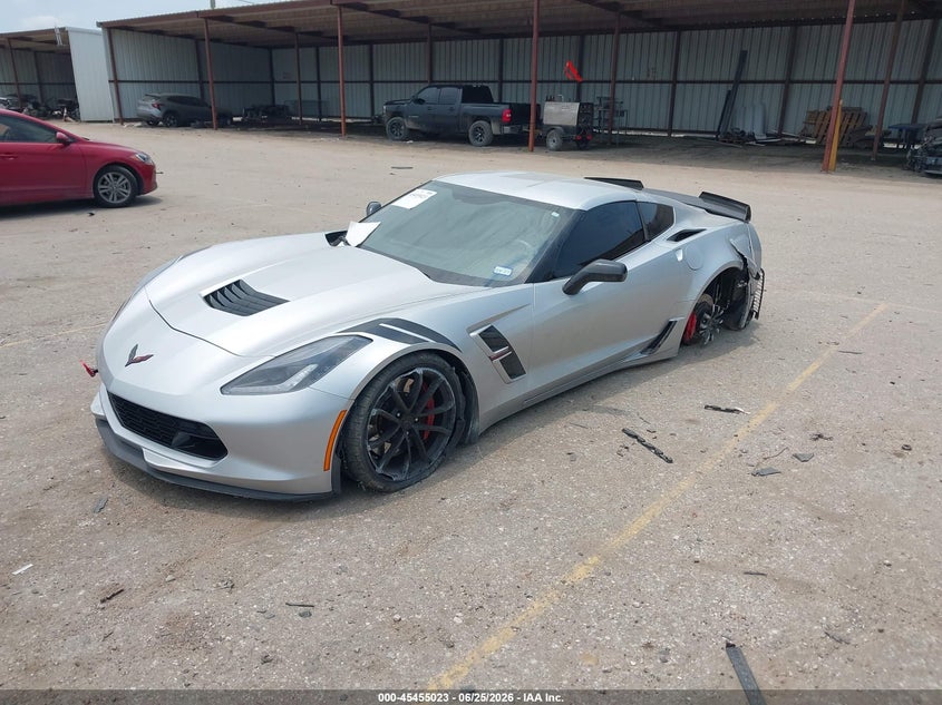 Vin: 1g1yw2d78k5115335, lot: 45953136, chevrolet corvette grand sport 20192