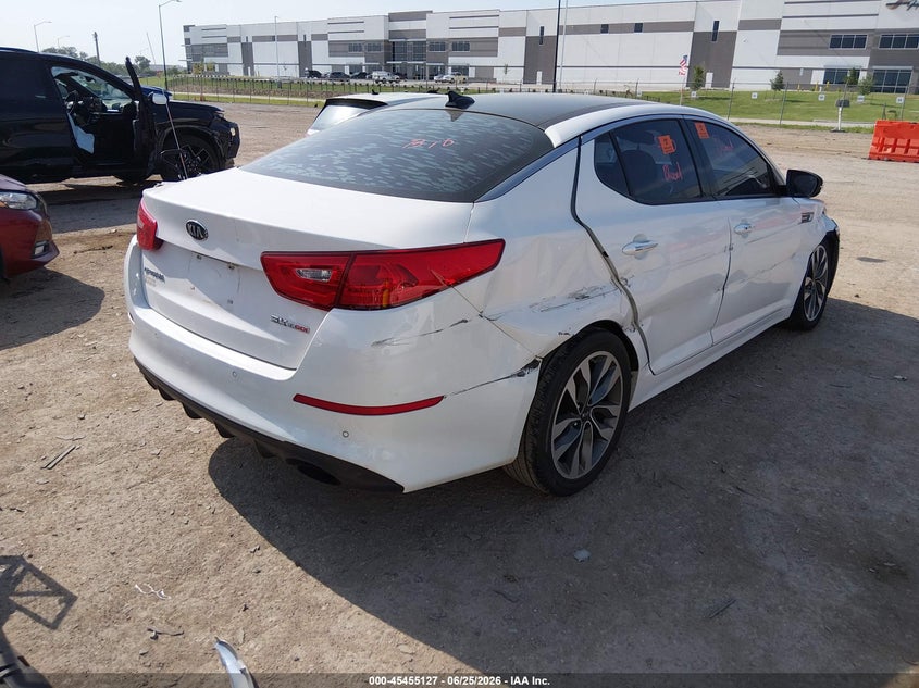 Vin: 5xxgr4a60fg410156, lot: 45953240, kia optima sx turbo 20154
