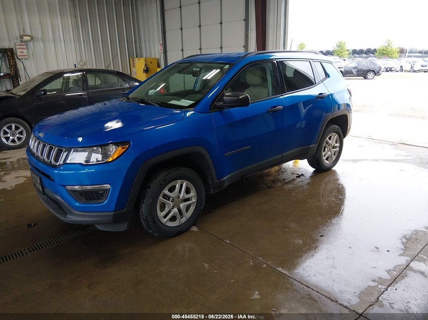 Vin: 3c4njdab0jt422803, lot: 45953331, jeep compass sport 4x4 20182