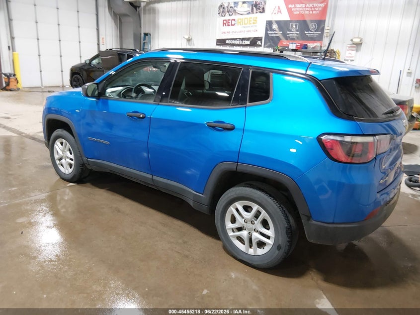 Vin: 3c4njdab0jt422803, lot: 45953331, jeep compass sport 4x4 20183