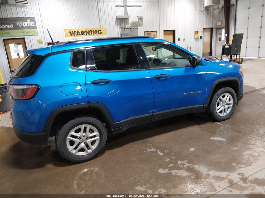 Vin: 3c4njdab0jt422803, lot: 45953331, jeep compass sport 4x4 20184