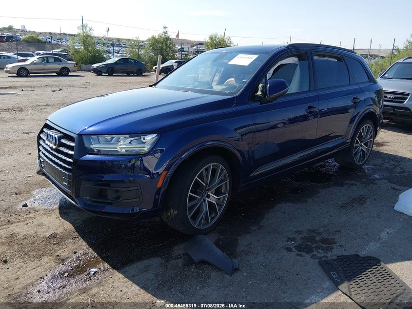 Vin: wa1vaaf74kd035580, lot: 45953432, audi q7 55 premium 20192