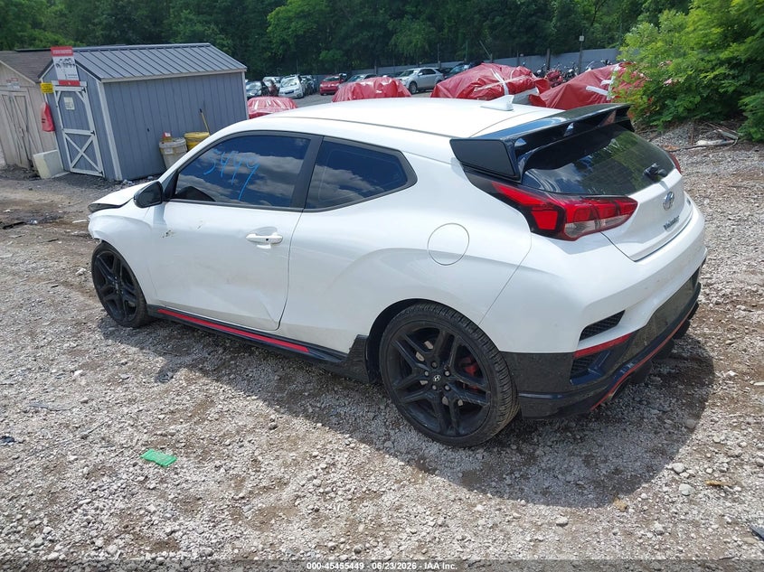 Vin: kmht36ah4nu013776, lot: 45953562, hyundai veloster n 20223