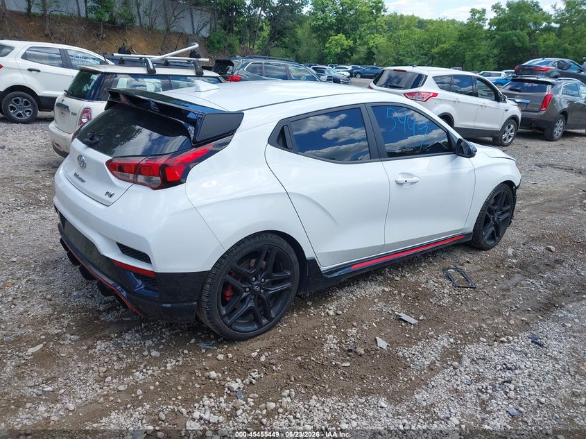 Vin: kmht36ah4nu013776, lot: 45953562, hyundai veloster n 20224