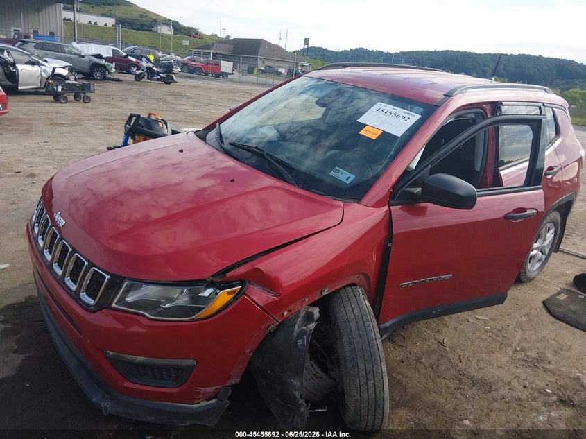 Vin: 3c4njdab3jt112628, lot: 45953805, jeep compass sport 4x4 20182