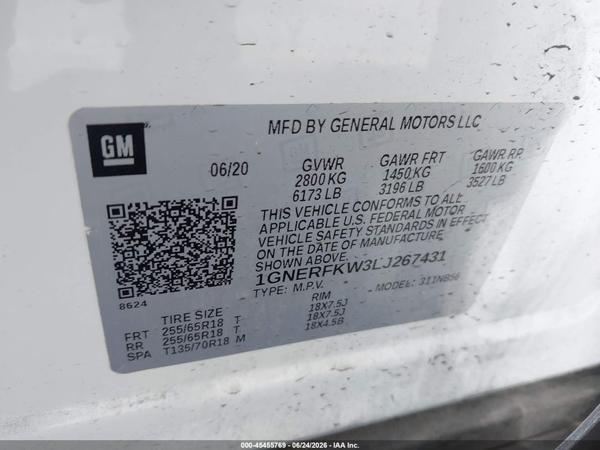 2020 CHEVROLET TRAVERSE FWD LS — Photo 9